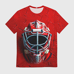 Мужская футболка Маска голкипера на красном