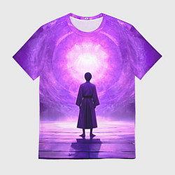 Мужская футболка Айкидоист на фиолетовом