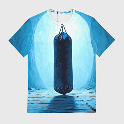 Мужская футболка Боксерская груша на синем