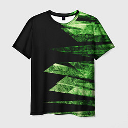 Мужская футболка Color green black