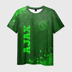 Мужская футболка Ajax - green gradient вертикально