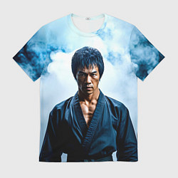Мужская футболка Брюс Ли в дыму