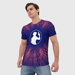 Футболка мужская Cowboy Bebop red energy, цвет: 3D-принт — фото 2