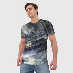 Футболка мужская БМВ брызги из под колес, цвет: 3D-принт — фото 2