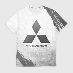 Футболка мужская Mitsubishi - white gradient, цвет: 3D-принт