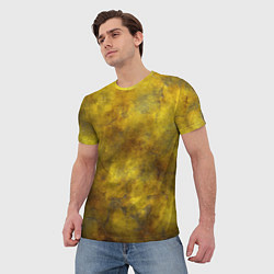 Футболка мужская Золотая ржавая текстура, цвет: 3D-принт — фото 2