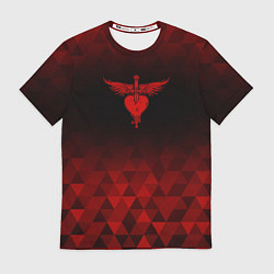 Футболка мужская Bon Jovi red poly, цвет: 3D-принт