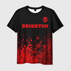 Мужская футболка Brighton - red gradient посередине