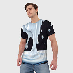 Футболка мужская Молочная текстура, цвет: 3D-принт — фото 2