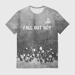 Мужская футболка Fall Out Boy - grey gradient посередине