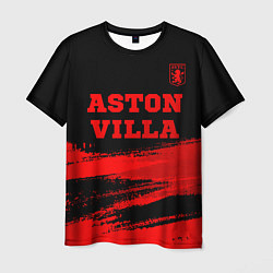 Мужская футболка Aston Villa - red gradient посередине