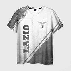 Мужская футболка Lazio - white gradient вертикально