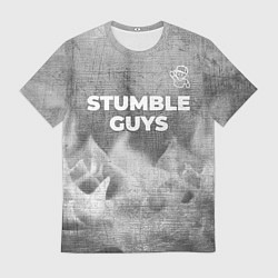 Мужская футболка Stumble Guys - grey gradient посередине