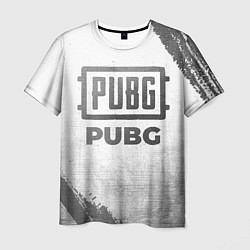 Футболка мужская PUBG - white gradient, цвет: 3D-принт