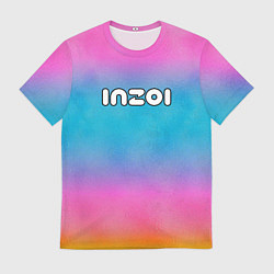 Мужская футболка Inzoi розово-голубой фон