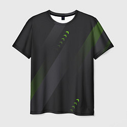 Мужская футболка Color black green