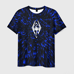 Мужская футболка Skyrim blue energy