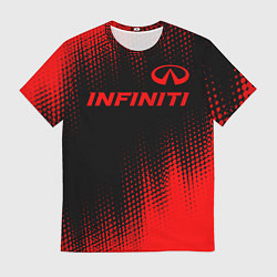 Мужская футболка Infiniti - red gradient посередине