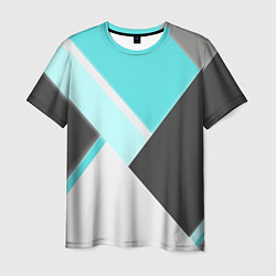 Футболка мужская Color black blue, цвет: 3D-принт