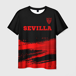 Мужская футболка Sevilla - red gradient посередине