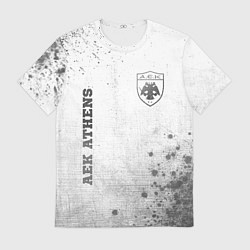 Мужская футболка AEK Athens - white gradient вертикально