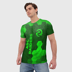 Футболка мужская ARC Raiders - green gradient вертикально, цвет: 3D-принт — фото 2