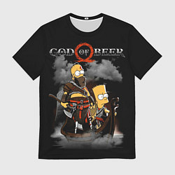 Футболка мужская God of beer, цвет: 3D-принт