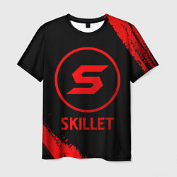 Мужская футболка Skillet - red gradient