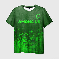 Футболка мужская Among Us - green gradient посередине, цвет: 3D-принт