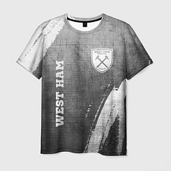 Футболка мужская West Ham - grey gradient вертикально, цвет: 3D-принт