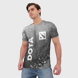 Футболка мужская Dota - grey gradient вертикально, цвет: 3D-принт — фото 2
