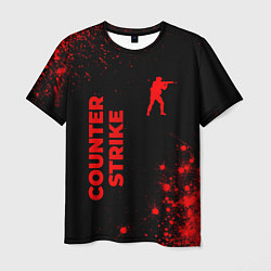 Мужская футболка Counter Strike - red gradient вертикально