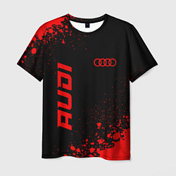 Футболка мужская Audi - red gradient вертикально, цвет: 3D-принт