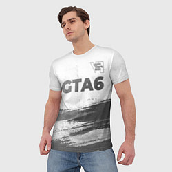 Футболка мужская GTA6 - white gradient посередине, цвет: 3D-принт — фото 2