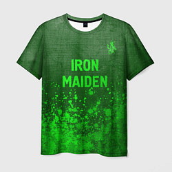 Футболка мужская Iron Maiden - green gradient посередине, цвет: 3D-принт