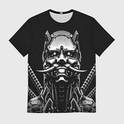 Мужская футболка Киборг ниндзя в маске демона