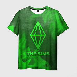 Футболка мужская The Sims - green gradient, цвет: 3D-принт