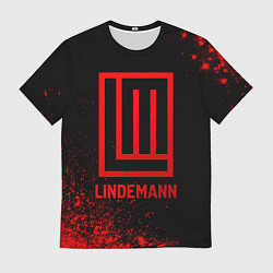 Мужская футболка Lindemann - red gradient