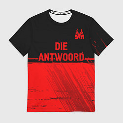 Футболка мужская Die Antwoord - red gradient посередине, цвет: 3D-принт