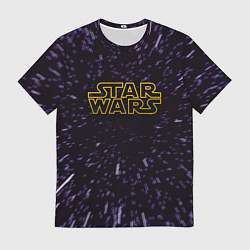 Мужская футболка Звёздные войны гиперпрыжок глитч