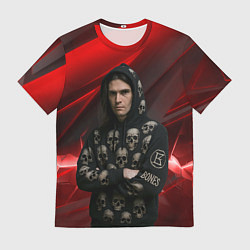 Мужская футболка Bones с черепами на худи