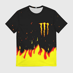 Мужская футболка Monster energy fire steel