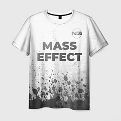 Футболка мужская Mass Effect - white gradient посередине, цвет: 3D-принт