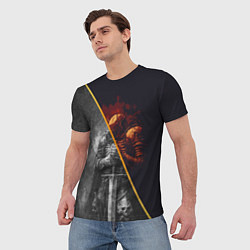 Футболка мужская Темный рыцарь в унынье, цвет: 3D-принт — фото 2