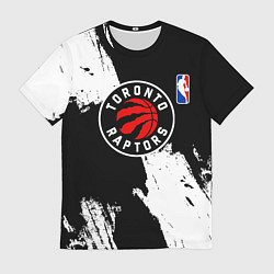 Мужская футболка Торонто Рэпторс - черно белые брызги