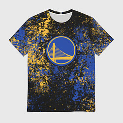 Мужская футболка Голден Стэйт Уорриорз - цветовой хаос