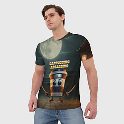 Футболка мужская Cappuccino Assassino мем, цвет: 3D-принт — фото 2