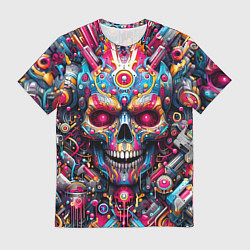 Мужская футболка Art cyber skull - ai art fantasy
