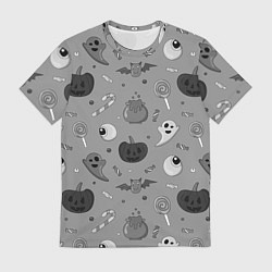 Футболка мужская Halloween grey, цвет: 3D-принт
