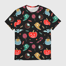 Мужская футболка Halloween red pumpkin